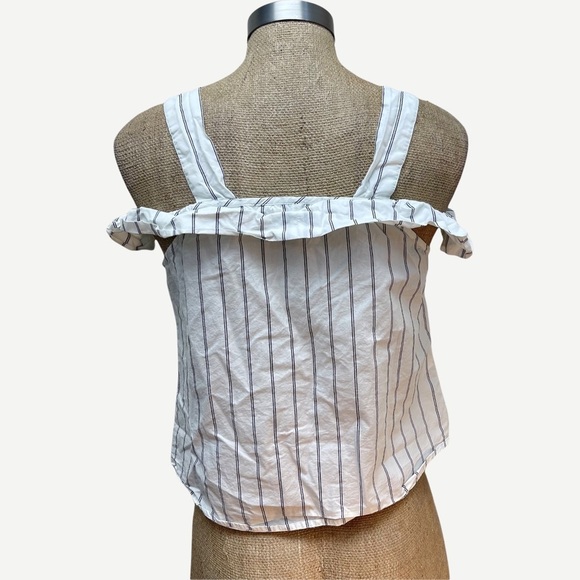 Mango ruffle button front tie tank 4 - Picture 5 of 5